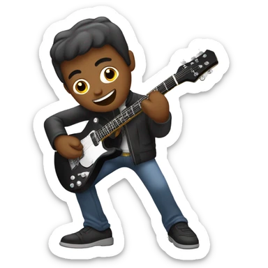 Hombre Tocando guitarra eléctrica  sticker