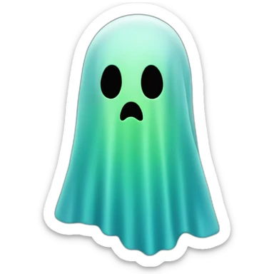 Ghost blu end green sticker
