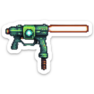 sci-fi energy beam weapon sticker
