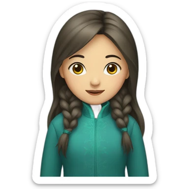 Kazakh girl sticker