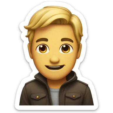 sly blushing smile sticker