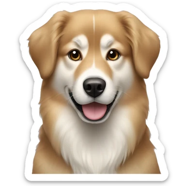 Black Golden retriever Siberian husky mix sticker