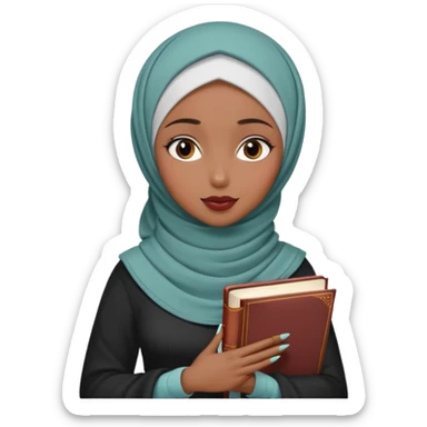 A Girl With Nails and Feminine Girl Vice and The Book and Waiting Hijab, But The Girl Has To Be Black sticker