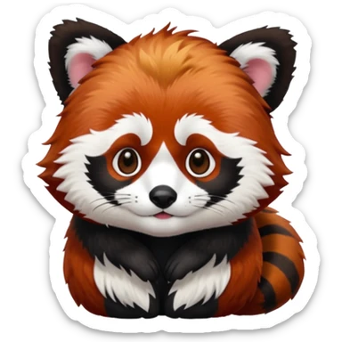 red panda with judge hair sticker