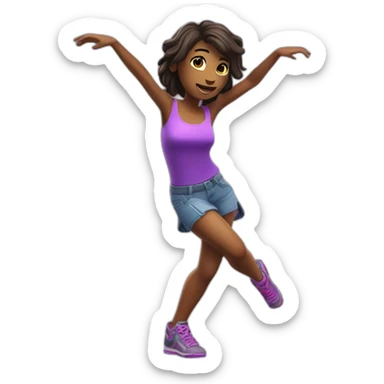 Une fille fassent une danse fornite sticker
