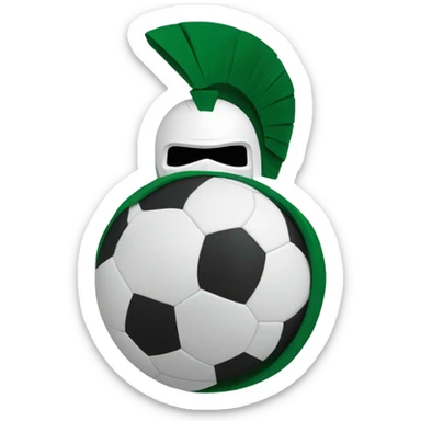 Spartans with a soccer ball sticker