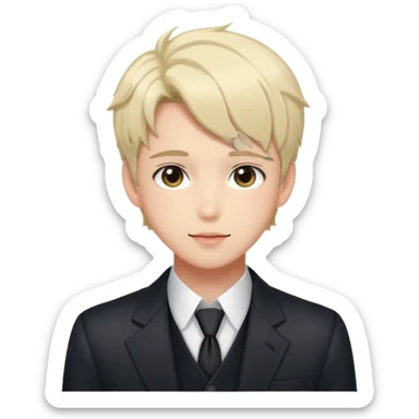 Shiny Blushing Cute Sexy Handsome Shoujo Anime Guy Boy Man Gentleman Trending Style Cottagecore  sticker