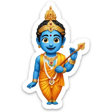Krishna with Sudarshan chakra  sticker