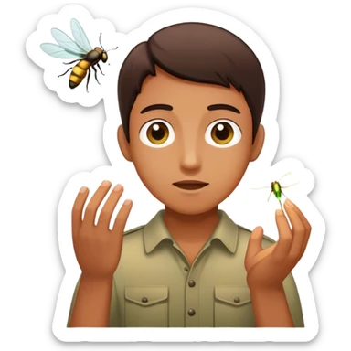 Trying to catch a firefly sticker