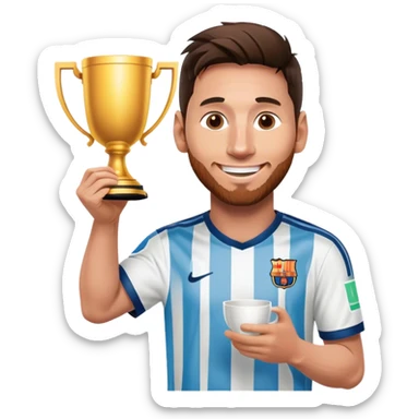 messi con la copa sticker