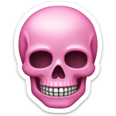 pink skull sticker