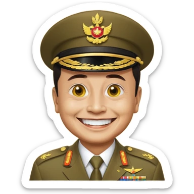 Thai military former dictator Prayut as emoji sticker