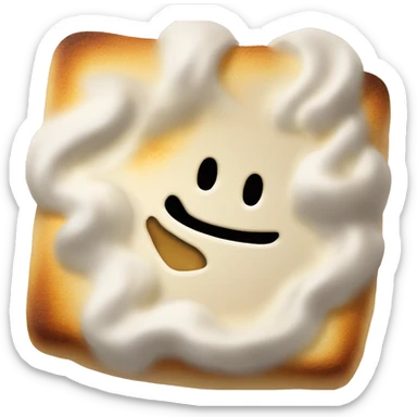 toasted marshmallow no face sticker