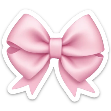 light pink bow sticker