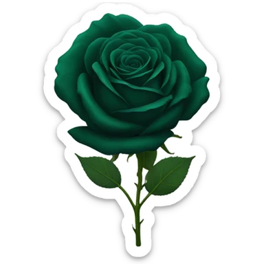 a dark green rose sticker
