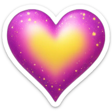 pink-and-purple-heart-with-yellow-sparkles sticker