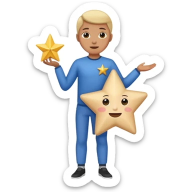 Star with a human full body sticker