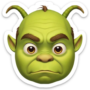 iconic Shrek face sticker