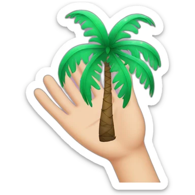 palm with stars sticker