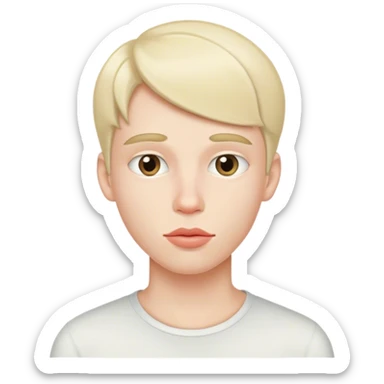 white femboy guy with thin lips sticker