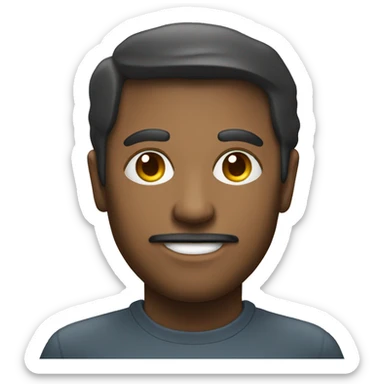 A man's face combined with the Telegram logo sticker