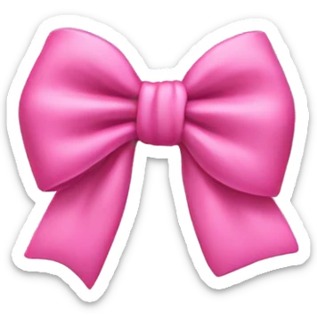 Wrinkle pink bow sticker