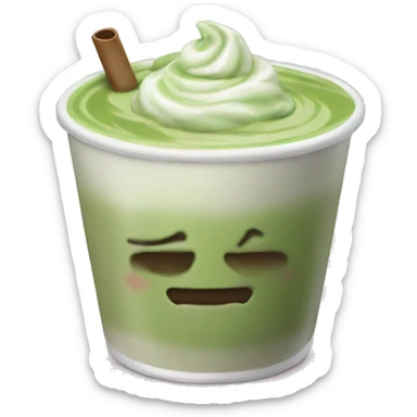 Ice matcha latte cup  sticker