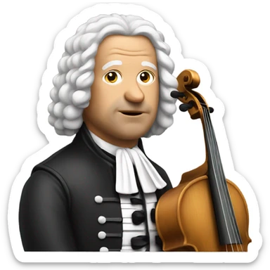 Bach akimbo  sticker