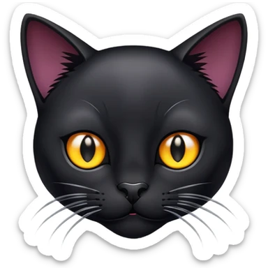 Black cat haitian  sticker