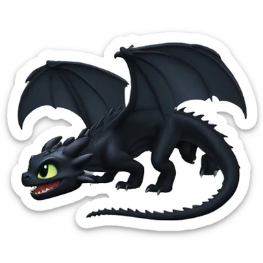 Night Fury Toothless dragon sticker