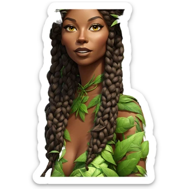 braided beauty in nature sticker