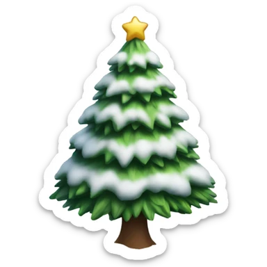 christmas tree with snow sticker