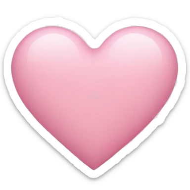 light pink heart  sticker