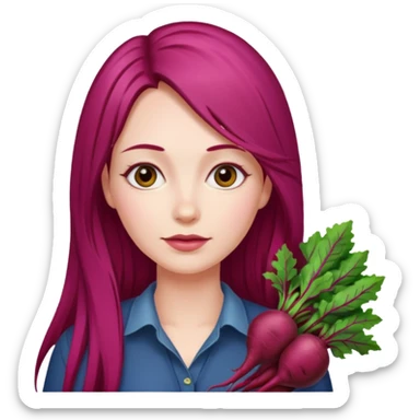 One woman medium length blond highlights hair
One man medium dark skin no hair One woman long beetroot colour hair  sticker