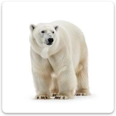 Bear white background sticker