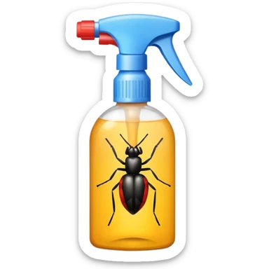 bug killing spray sticker