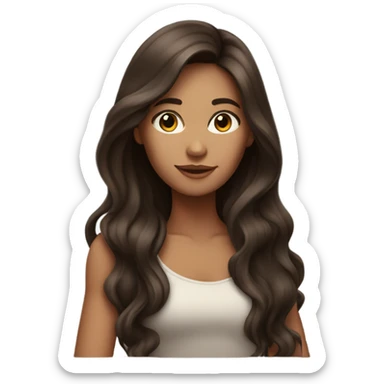 Brunette Model  sticker