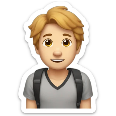 My brother wanting a corgi with two ears sticker