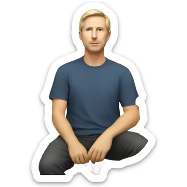 White guy in tree with bananas sticker