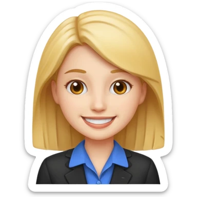 friendly and professional HR girl emoji sticker