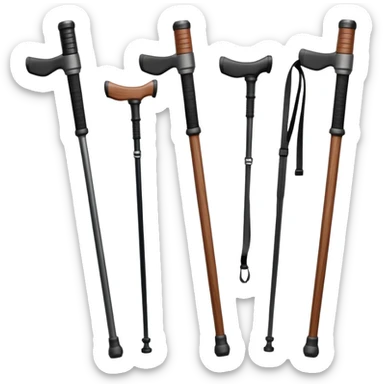 hiking poles, trekking poles sticker