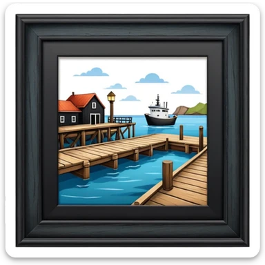 sea port no ships sticker