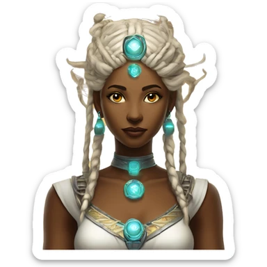 Technomancy Goddess is a mystical being who controls both magic and technology. She can cast spells on technological networks. Her powers blend the ancient art of magic with advanced cybernetics and technology. She can command machines sticker