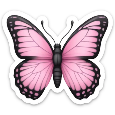 butterfly baby pink sticker