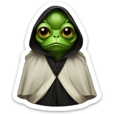 Frog as a sith lord sticker