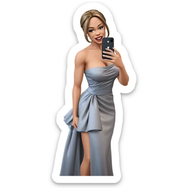 selfie in elegant dress sticker