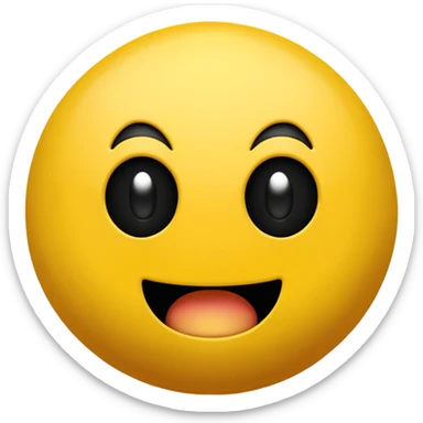 Pac-Man which just has two black dots as the eyes and a wide open mouth which is just pitch black sticker