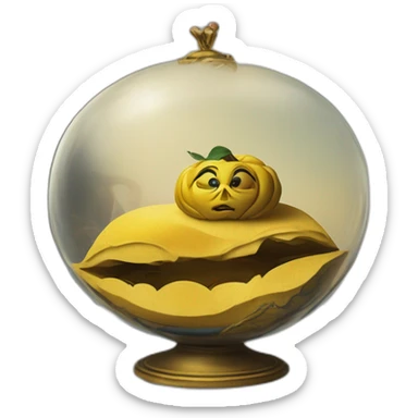 Persistence of Memory by Salvador Dali in the style of Disney’s Beauty and the Beast sticker