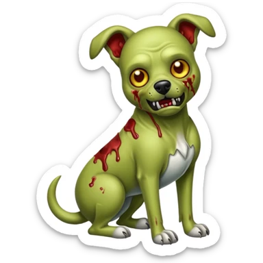zombie dog full body sticker