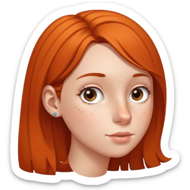 Girl with big Nose, side view sticker